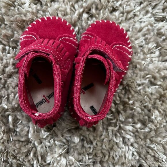 Minnetonka Front Strap Baby Bootie Moccasin Size 1 - Picture 6 of 8